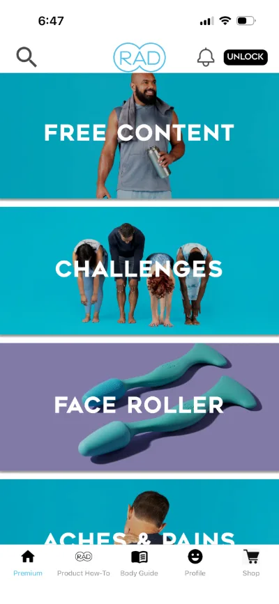Fő oldal 2023 119 RAD Mobility alkalmazás okostelefonon